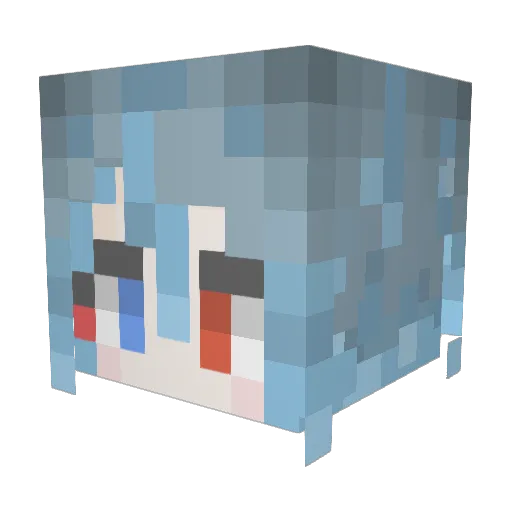 Jupiter0008 Minecraft avatar head, 3D render