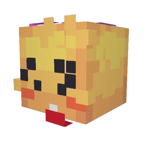 JupiterMelody Minecraft avatar head, 3D render