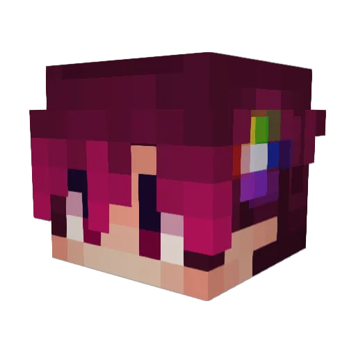 Jupiter_2D Minecraft avatar head, 3D render