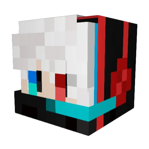 Jupiter_Ghost_ Minecraft avatar head, 3D render