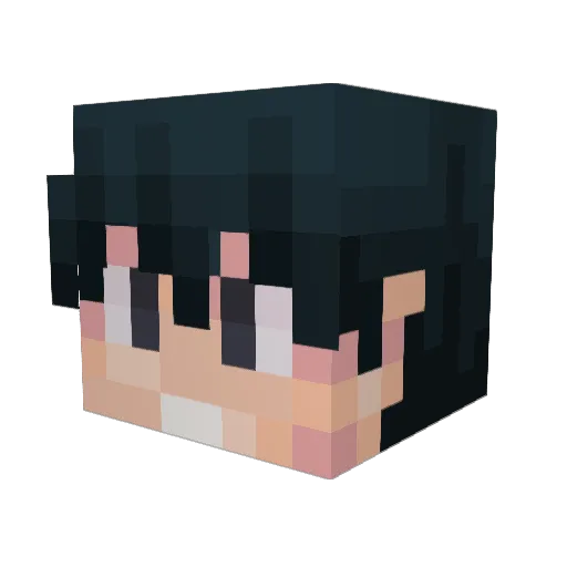 Jupiterbe Minecraft avatar head, 3D render