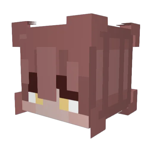 Jupiterotto Minecraft avatar head, 3D render
