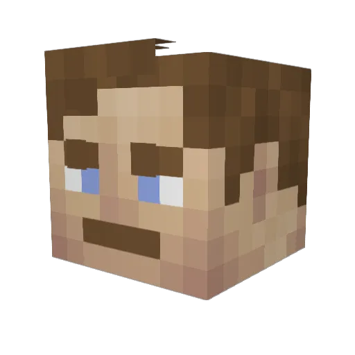 Jupiterre Minecraft avatar head, 3D render