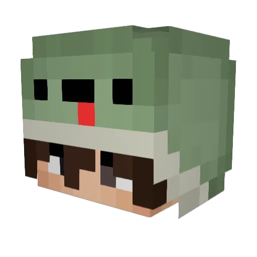 JuppeN Minecraft avatar head, 3D render