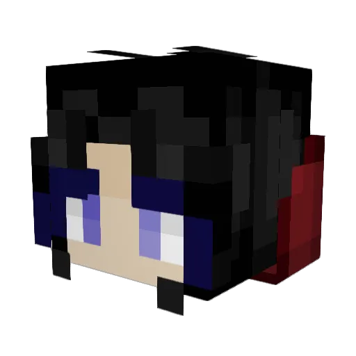 Juppiina Minecraft avatar head, 3D render