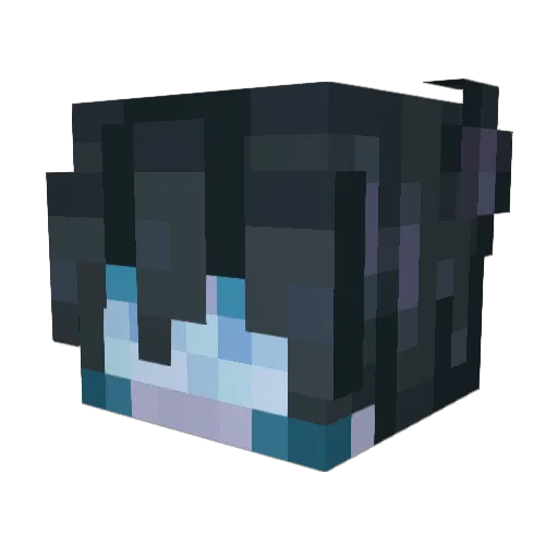 Jupulipi Minecraft avatar head, 3D render