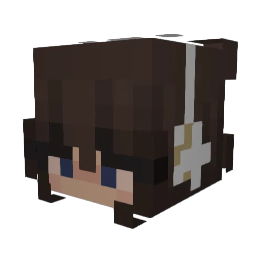 Juqqs Minecraft avatar head, 3D render