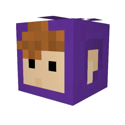 Jur0 Minecraft avatar head, 3D render
