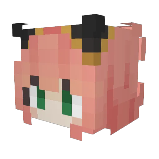 Jur9isy Minecraft avatar head, 3D render