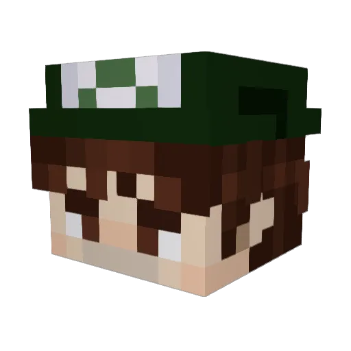 Jurad_D Minecraft avatar head, 3D render
