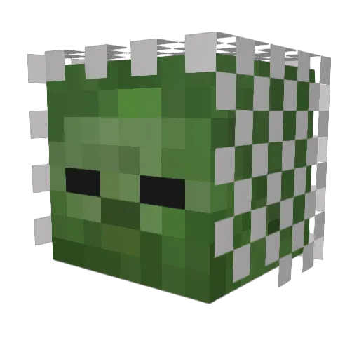 JurassicBurrito Minecraft avatar head, 3D render