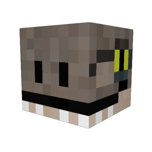 JurassicMood Minecraft avatar head, 3D render