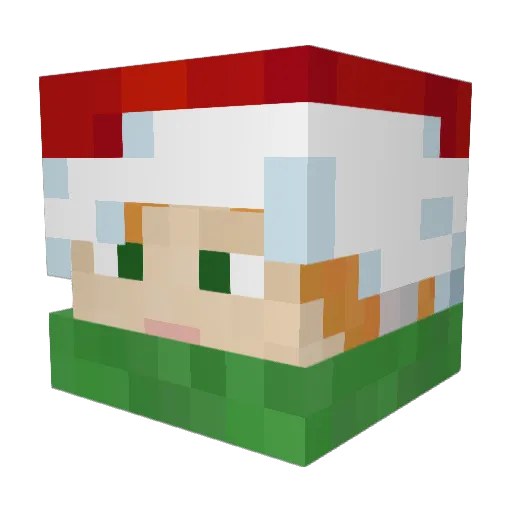 Jurber Minecraft avatar head, 3D render