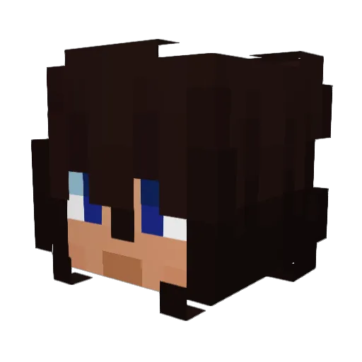 JureiJenahcrator Minecraft avatar head, 3D render