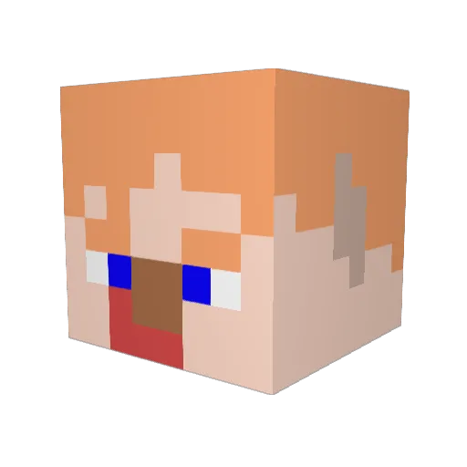 Jurhay Minecraft avatar head, 3D render