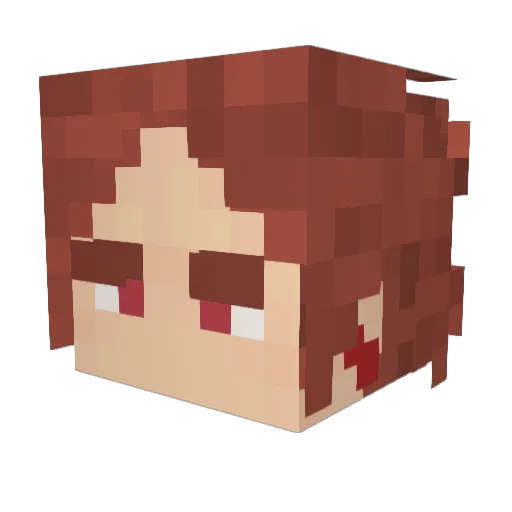 Jurichise Minecraft avatar head, 3D render