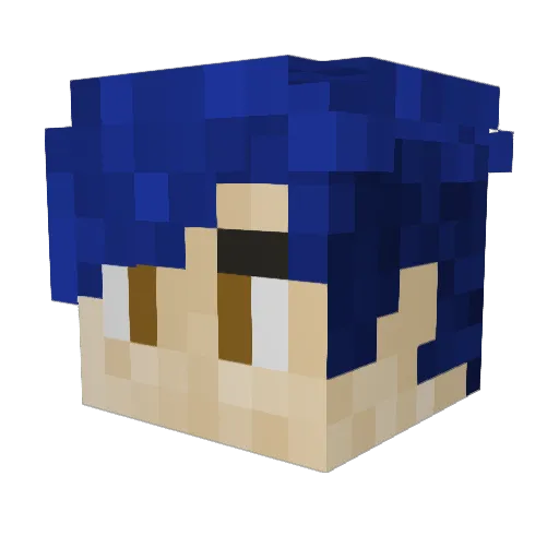 Jurisian Minecraft avatar head, 3D render
