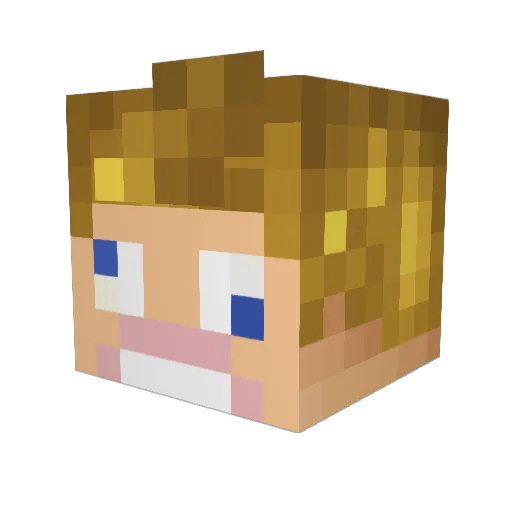 Jurketronik Minecraft avatar head, 3D render