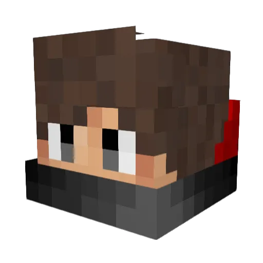 JurkicHD Minecraft avatar head, 3D render