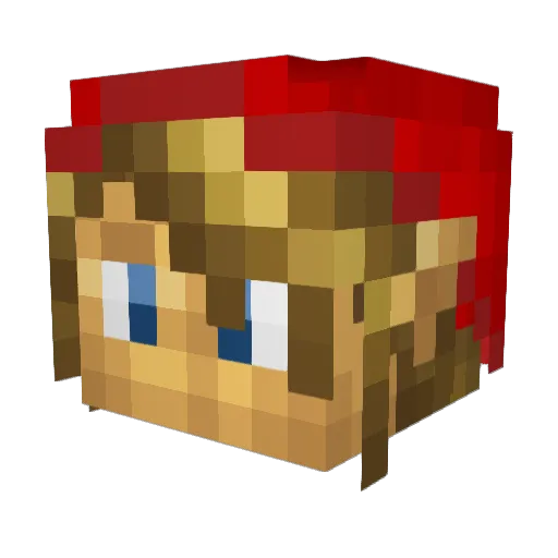 JurobeiKun Minecraft avatar head, 3D render