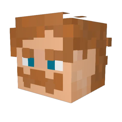 Jurox7 Minecraft avatar head, 3D render