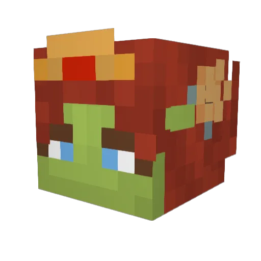 JuroxTv Minecraft avatar head, 3D render