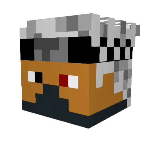 Jurrell1010 Minecraft avatar head, 3D render