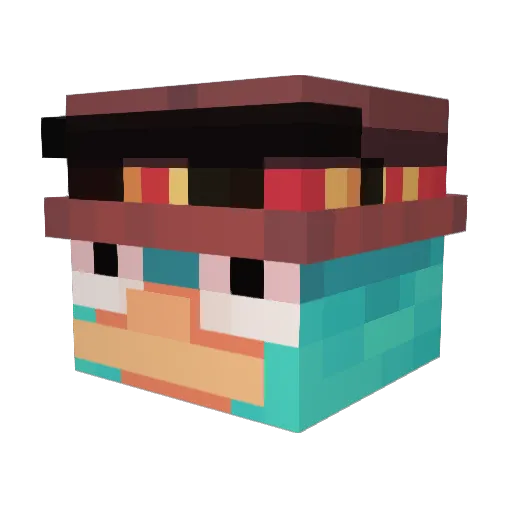 Jursky1 Minecraft avatar head, 3D render