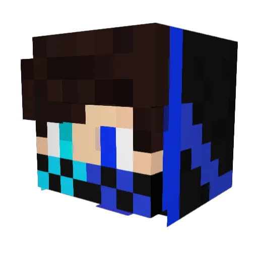 Jurudes Minecraft avatar head, 3D render