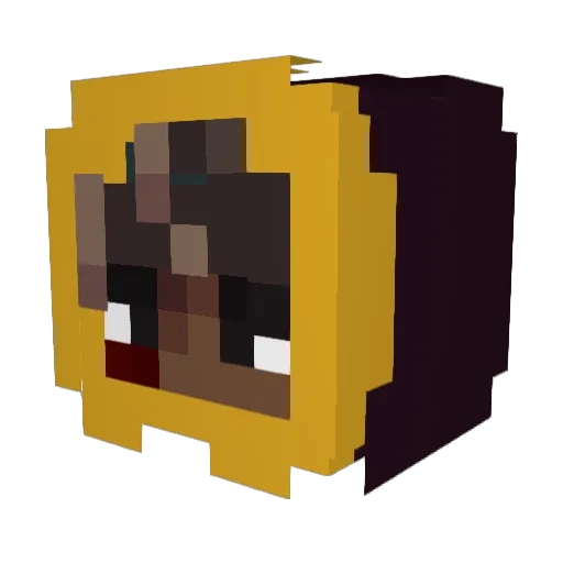 Jurul Minecraft avatar head, 3D render