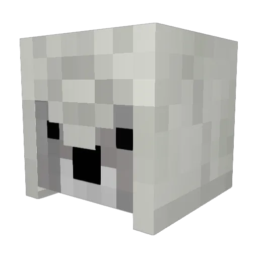 Jury Minecraft avatar head, 3D render