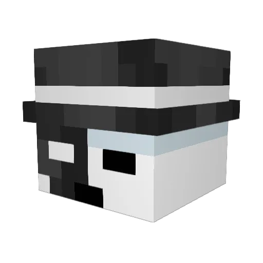 Juryoku Minecraft avatar head, 3D render