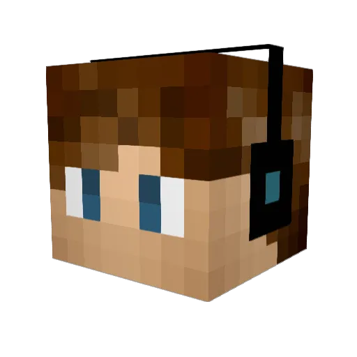 Juryt Minecraft avatar head, 3D render