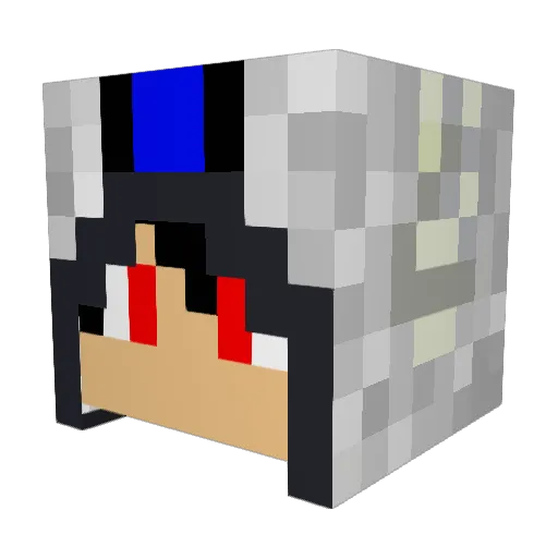 Jus102001 Minecraft avatar head, 3D render