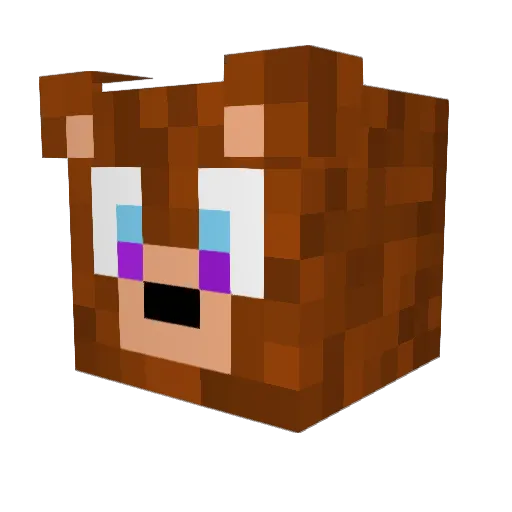 JusBeg Minecraft avatar head, 3D render