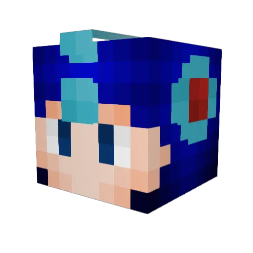JusCrayZ Minecraft avatar head, 3D render