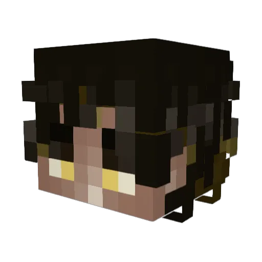JusDeFramboise Minecraft avatar head, 3D render