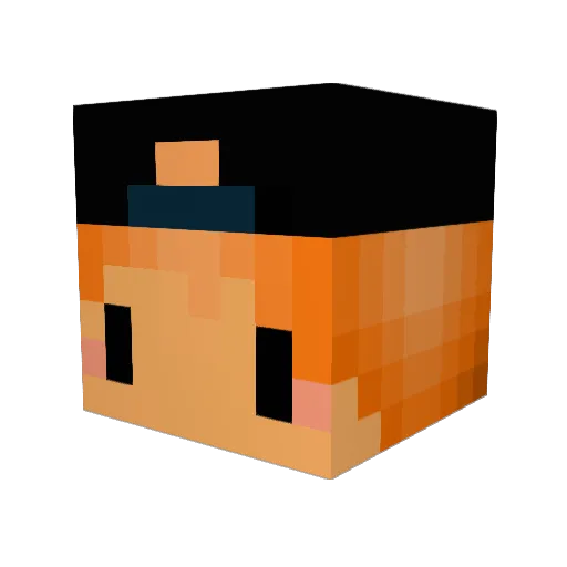 JusGe Minecraft avatar head, 3D render