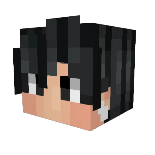 JusMito Minecraft avatar head, 3D render
