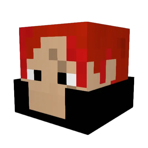 JusTuneIn Minecraft avatar head, 3D render