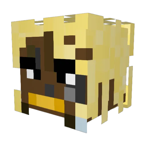 Jus___ Minecraft avatar head, 3D render