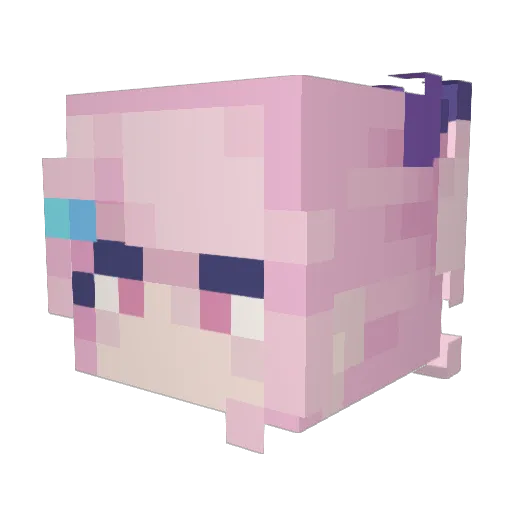 JusatoHappy Minecraft avatar head, 3D render