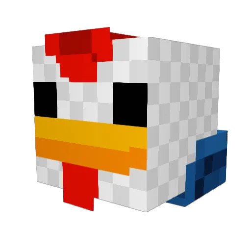 Jusblazm Minecraft avatar head, 3D render