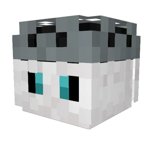 Juscorps Minecraft avatar head, 3D render