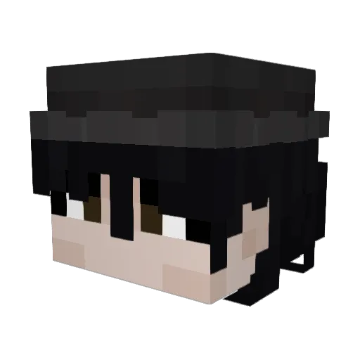Juseh Minecraft avatar head, 3D render