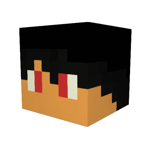 Juseuz Minecraft avatar head, 3D render