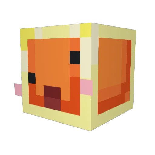 Jushamaka Minecraft avatar head, 3D render