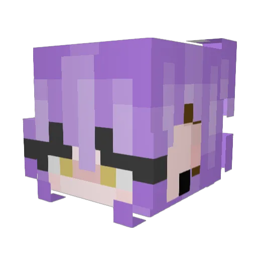 Jushingshi Minecraft avatar head, 3D render