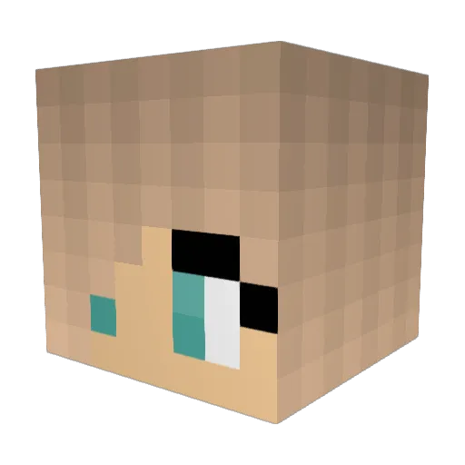 Jusie_25 Minecraft avatar head, 3D render