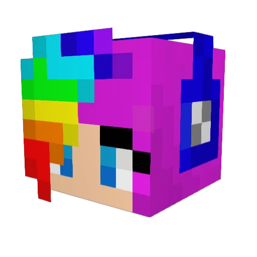 Jusiqueira Minecraft avatar head, 3D render